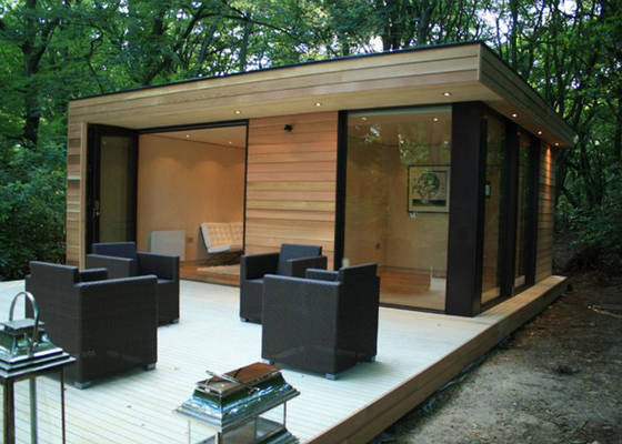 Beautiful Prefab Garden Studio Cabin With Deck Modular Homes Pod Lodge Back Yard House