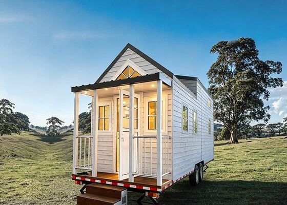 Prefabricated Motorhome Alanber Tiny House On Wheels  With Bedroom Bath