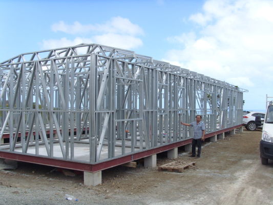Prefabricated Light Steel Frame Houses / Hurricane Resistant Prefab House Granny Flat