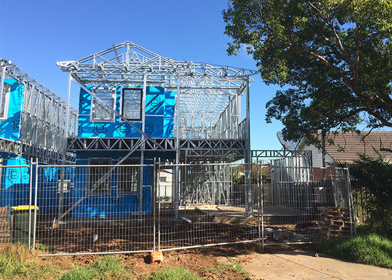 Light Steel Earthquake Resistant Prefabricated Houses Two-Stories Single Family Home