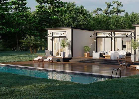 Легкий стальной каркас Сборный дом Пристройка Студия Мобильный дом Комплекты с 3 спальнями 2 ванными