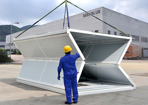Дом контейнера складчатости плоского пакета дешево 20FT 40FT Prefab складной модульный как аварийный сарай