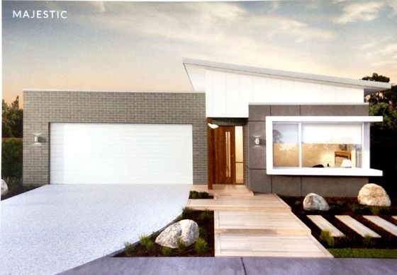 Сборный дом из легкой стальной конструкции, бунгало с окнами из алюминиевого сплава / ПВХ