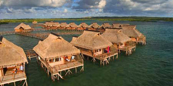 Современное Prefab стальное желтое бунгало Overwater прокатало справляться полуфабрикат гостиница