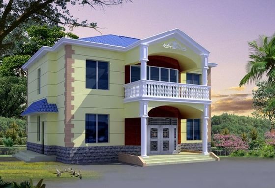 Одно бунгало пляжа спальни стальное, небольшие Prefab наборы дома, светлое стальное учреждение