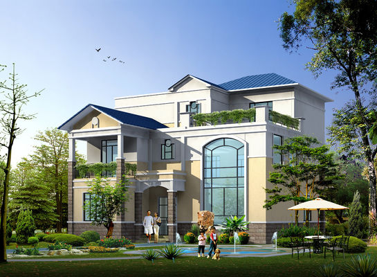 Завод строит панелизированную систему стальной конструкции с готовой виллой.