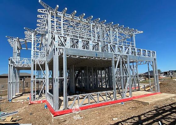 Австралийский стандартный двухэтажный легкий стальной сборный модульный дом вилла с 4 спальнями 3 ванными