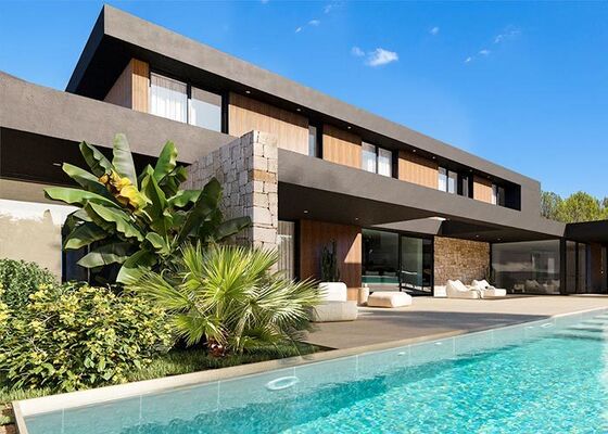 Роскошный мобильный дом сборный дом Вилла Капсульная гостиница 5 спален с открытым бассейном