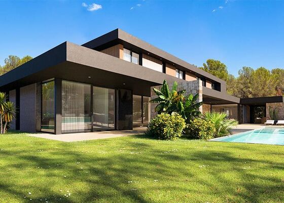 Luxury  Mobile Home Prefabricated House Villa Capsule Hotel 5 Bedroom With Outdoor Swimming Pool