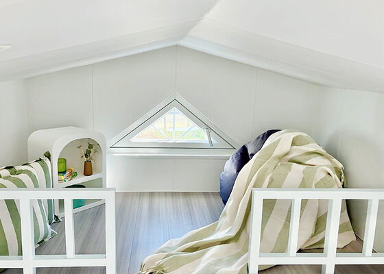 As/US Steel Frame Prefab Tiny House With Trailer On Wheels For Travel