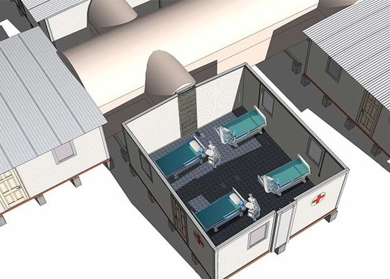 Префабрикованный модульный дом Мобильный полевой госпиталь Приют аварийное жилье для района бедствия