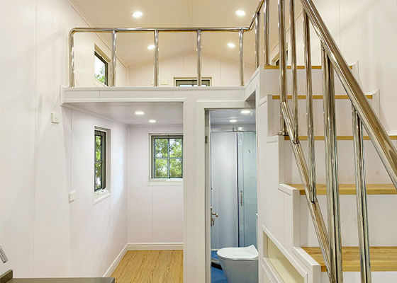 Prefabricated Motorhome Alanber Tiny House On Wheels  With Bedroom Bath