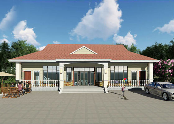 Легкий стальной сборный модульный дом-конструктор для односемейного дома с гаражом, вилла со стандартом CE