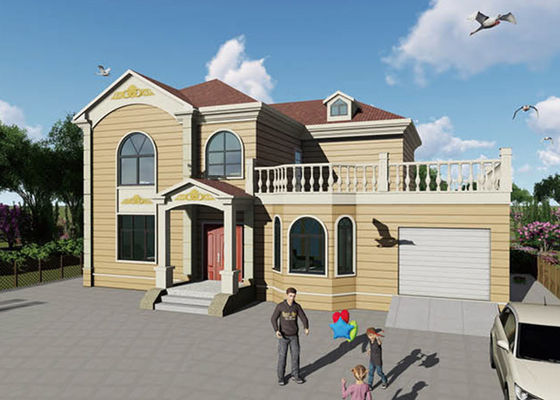 Ламинированная противоветровая панель для стиральных панелей Ультрасовременные дома с фасадом из легкой стали