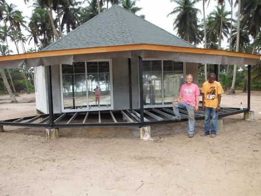 Гостиница Суда светлой стальной ферменной конструкции крыши Prefab/бунгало Overwater пляжа островного курорта