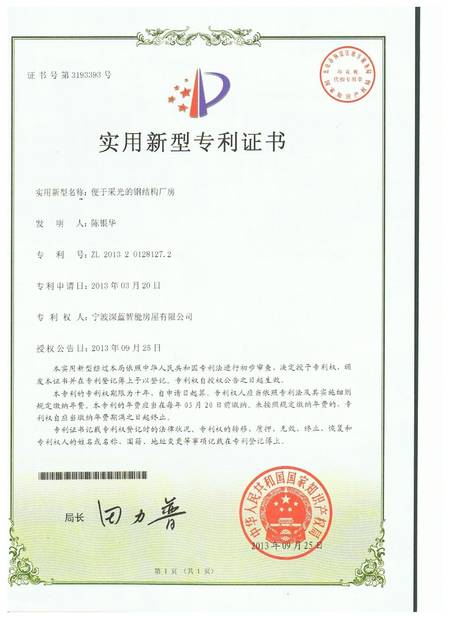 Китай NINGBO DEEPBLUE SMARTHOUSE CO.,LTD Сертификаты