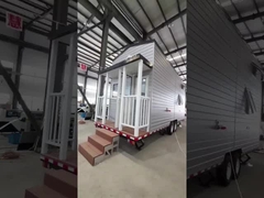 Дом стандартного света Австралии стальной полуфабрикат крошечный на колесах со стеной доски WPC