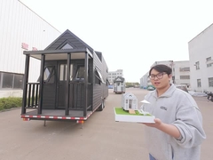 Маленькие дома на колесах от подвижных корней США / США Современный трейлер хосу готов к отправке