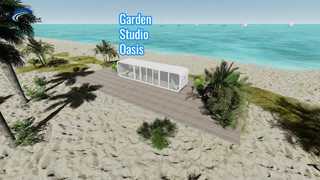 Сборный садовый домик Stuido Chico Apple Cabin Hawa с легким стальным каркасом